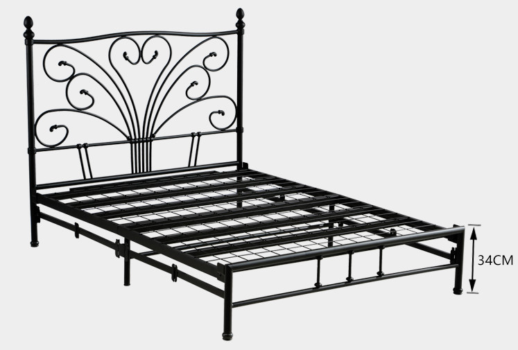 Furniture Metal Double Bed Popular Design Tools - Free Assembly Rust Proof