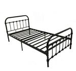 Powder Coating Design Furniture Metal Bed , Rod Iron Single Bed Ultimate Strength